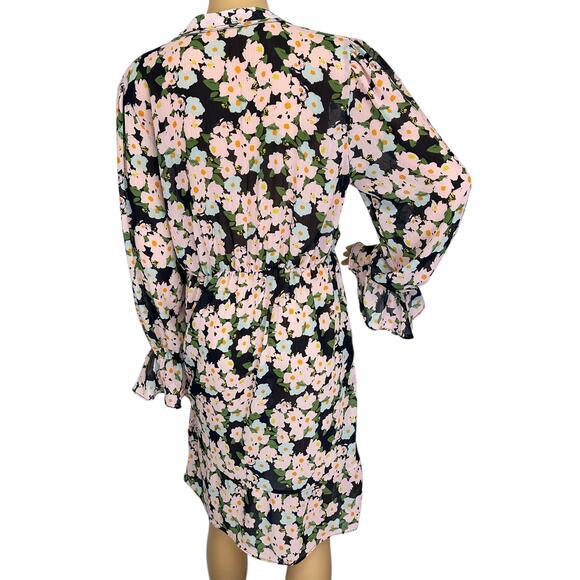 2/$30 J. Crew Mercantile Drapey Tie Front Dress French Floral Blossom Size M - Picture 6 of 12